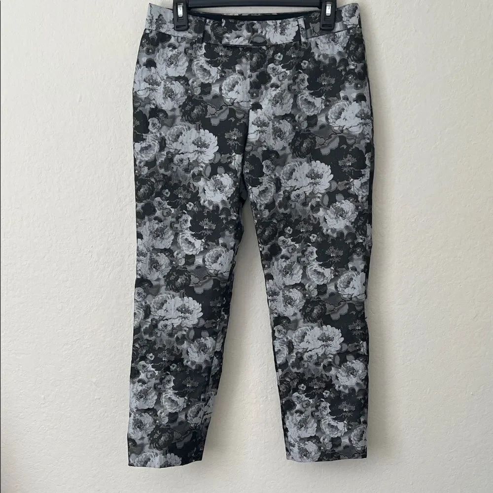 NWOT Banana Republic Jacquard Career Cropped Pants in Size 4
